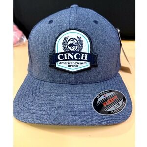 Size S/M Cinch American Denim Brand Baseball Cap Flexfit Hat S/M‎